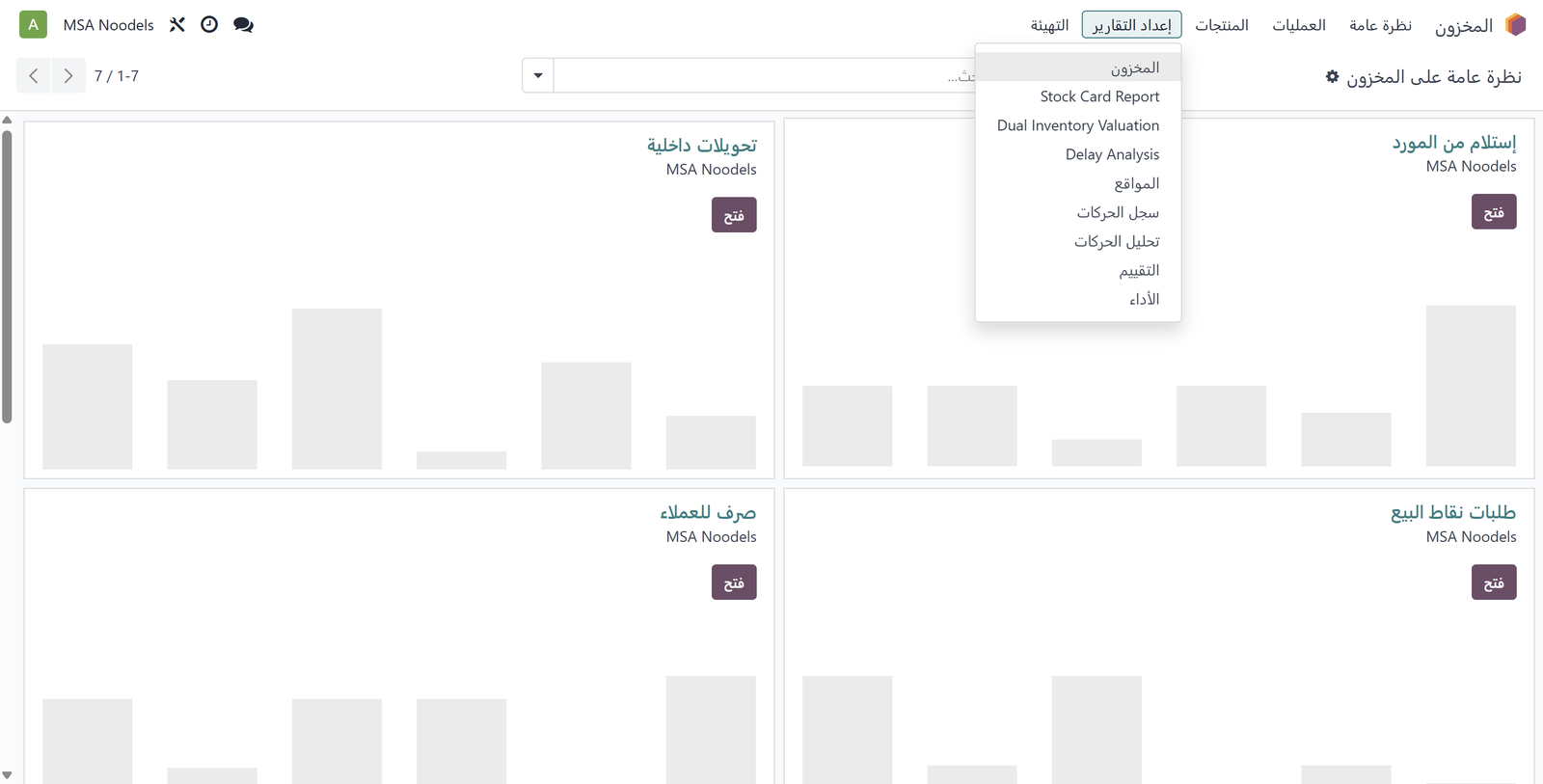 قائمة التقارير